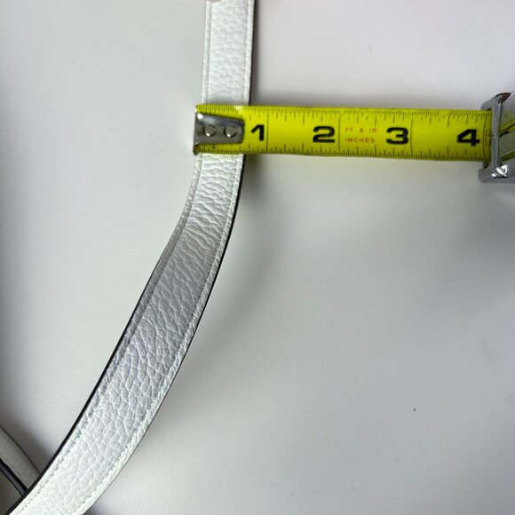 Kate Spade New York White Detachable Strap Leila Striped Canvas Shoulder Bag - Picture 15 of 16